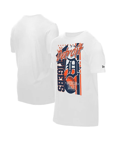 New Era Men's White Detroit Tigers Big Graphic Domestic T-Shirt