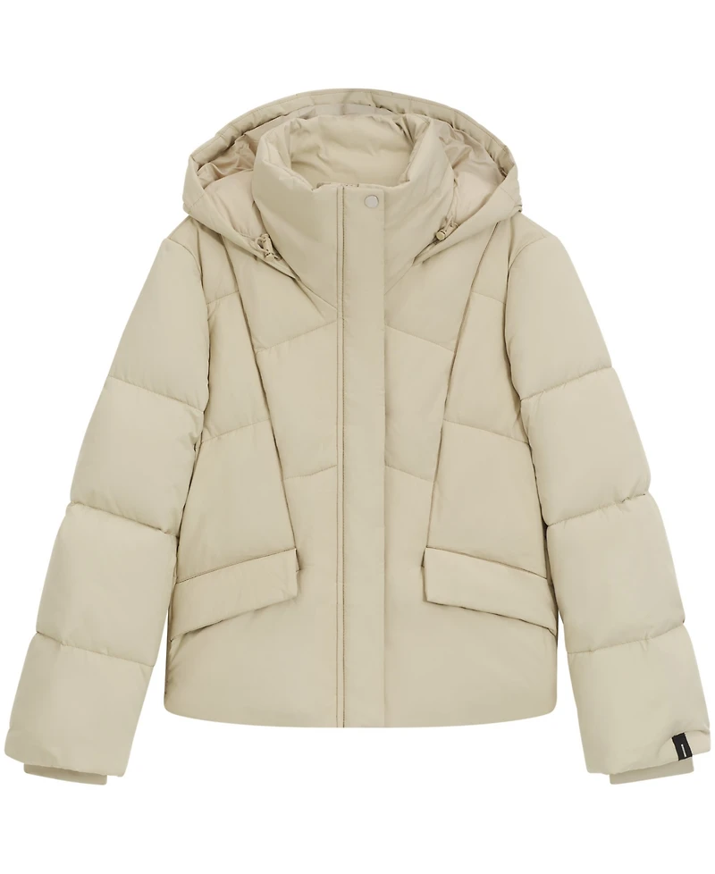 Boss by Hugo Women's Hooded Piped Detail Padded Jacket