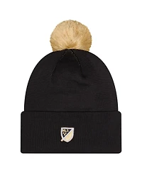 New Era Men's Black Lafc 2026 Jersey Hook Cuffed with Pom Knit Hat