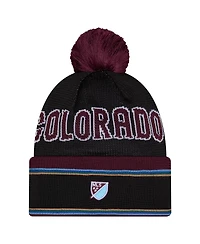 New Era Men's Black Colorado Rapids 2026 Jersey Hook Cuffed Pom Knit Hat
