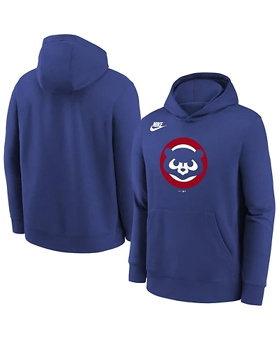 Nike Big Boys and Girls Rush Blue Chicago Cubs Club Fleece Hoodie
