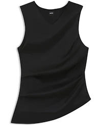 Boss by Hugo Boss Women's Stretch-Silk Asymmetric-Hem Top