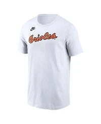 Nike Men's White Baltimore Orioles Cooperstown Collection Wordmark T-Shirt