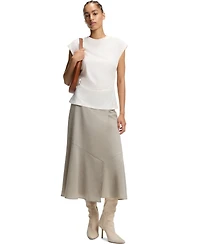 Boss by Hugo Women's Melange Virgin Wool A-Line Skirt
