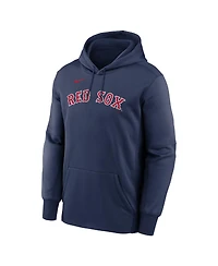 Nike Men's Navy Boston Red Sox Primary Wordmark Therma Hoodie