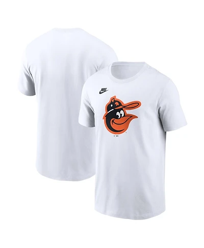 Nike Men's White Baltimore Orioles Cooperstown Collection Logo T-Shirt