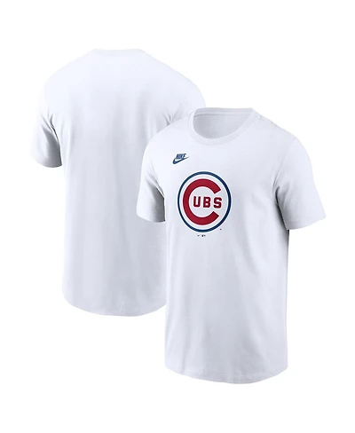 Nike Men's White Chicago Cubs Cooperstown Collection Logo T-Shirt