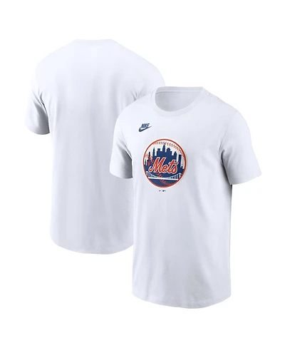 Nike Men's White New York Mets Cooperstown Collection Logo T-Shirt