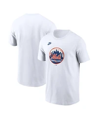 Nike Men's White New York Mets Cooperstown Collection Logo T-Shirt