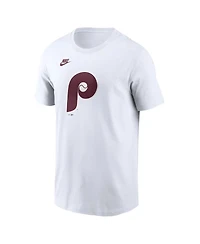 Nike Men's White Philadelphia Phillies Cooperstown Collection Logo T-Shirt