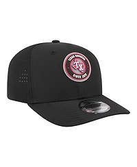 New Era Men's Black Texas Rangers Circle 9SEVENTY Adjustable Hat