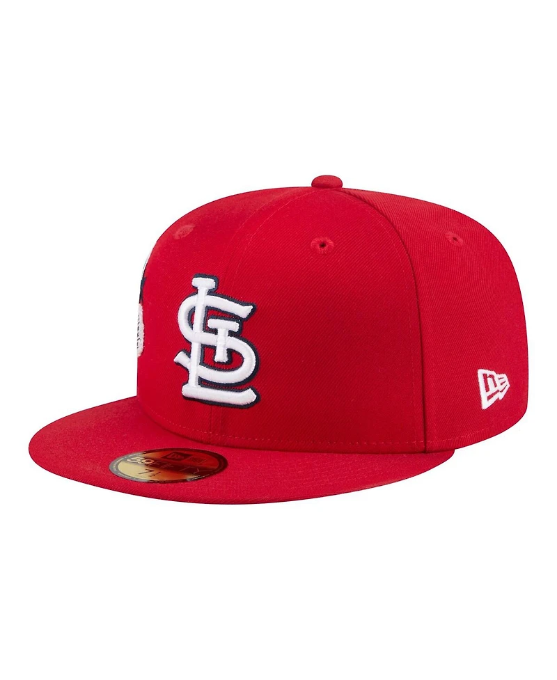 New Era Men's Red St. Louis Cardinals City Patch 59FIFTY Fitted Hat