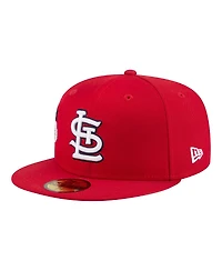 New Era Men's Red St. Louis Cardinals City Patch 59FIFTY Fitted Hat