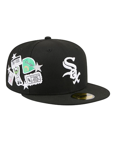 New Era Men's Black Chicago White Sox City Patch 59FIFTY Fitted Hat