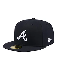 New Era Men's Navy Atlanta Braves City Patch 59FIFTY Fitted Hat