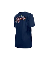 New Era Big Boys and Girls Navy Detroit Tigers Stars Cap T-Shirt