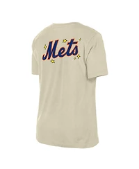 New Era Women's Cream York Mets Stars Cap T-Shirt