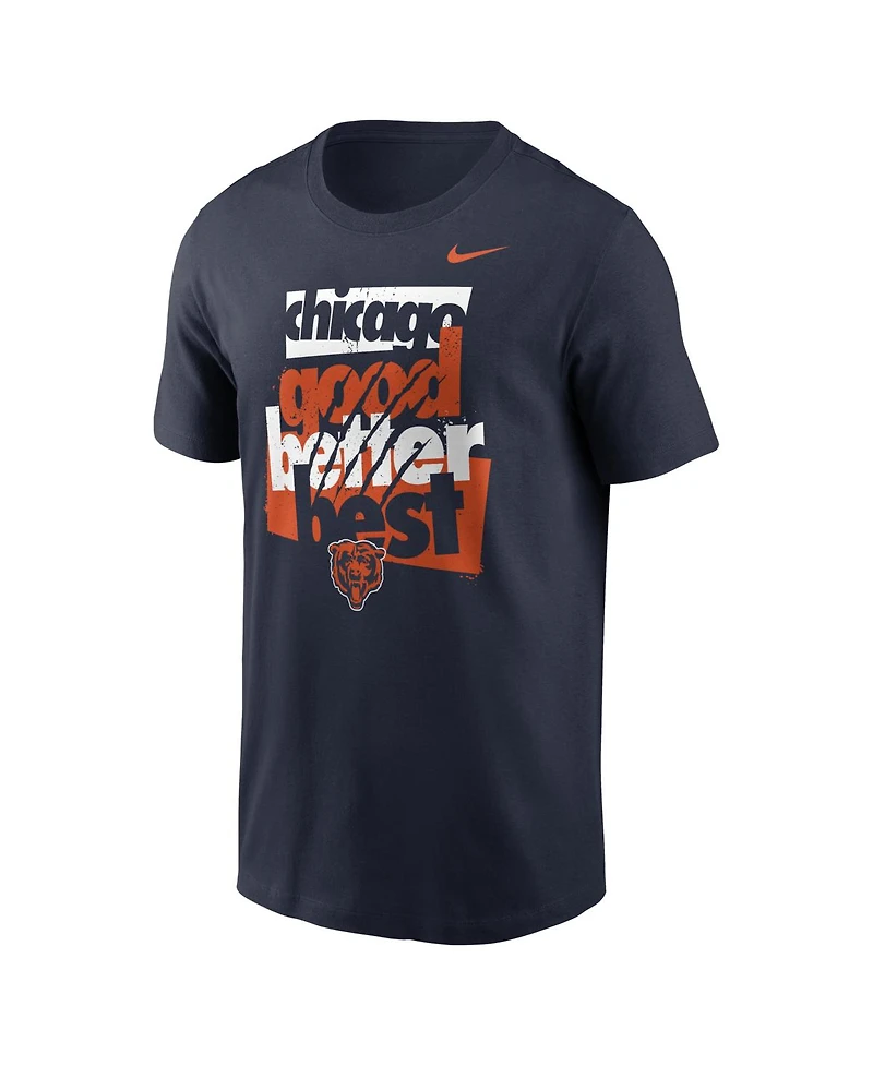 Nike Men's Navy Chicago Bears Local Phrase Club T-Shirt