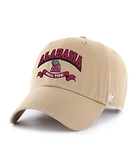 '47 Brand Men's Khaki Alabama Crimson Tide Region Clean Up Adjustable Hat