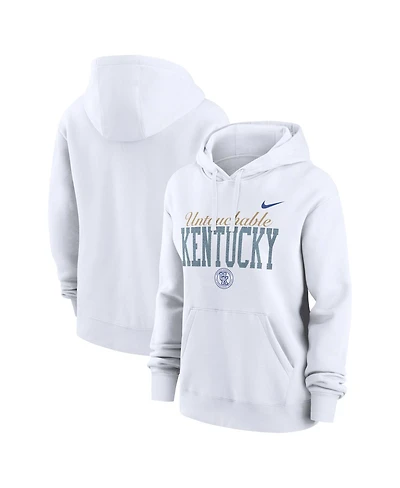 Nike Women's White Kentucky Wildcats Club Fleece Hoodie
