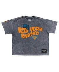 Two Hype Men's Black New York Knicks Culture Clash Collection Premium T-Shirt
