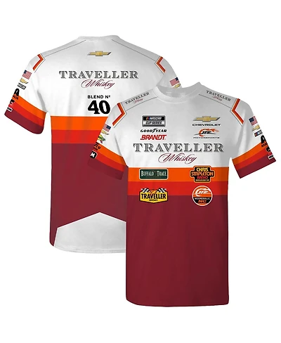 Jr Motorsports Team Apparel Men's White Justin Allgaier Traveller Whiskey Uniform T-Shirt
