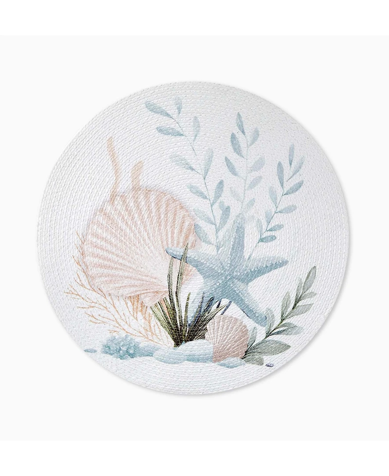 Avanti Starfish Woven Braided Round Placemats, Set of 4