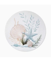 Avanti Starfish Woven Braided Round Placemats, Set of 4
