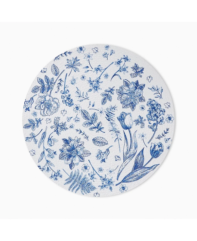 Avanti Ashford Woven Braided Round Placemats, Set of 4