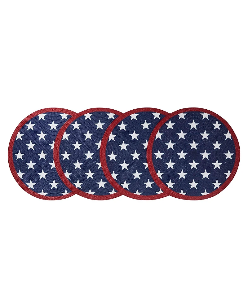 Avanti Liberty Woven Braided Round Placemats, Set of 4