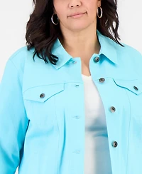 Style & Co Plus Denim Jacket, Created for Macy's