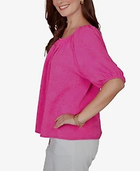 Ruby Rd. Petite Textured Convertible Knit Top