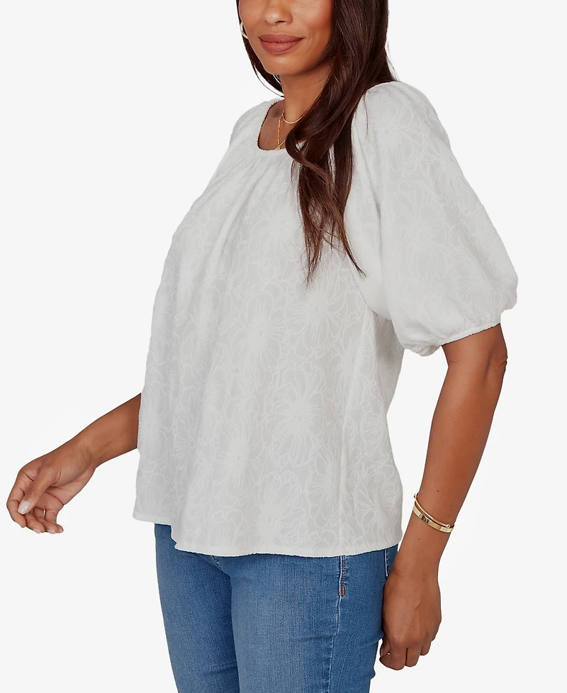 Ruby Rd. Petite Textured Convertible Knit Top