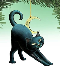 Designocracy Black Cat Holiday Ornaments, Set of 2
