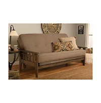 Kodiak Tucson Frame-Rustic Walnut Finish-Linen Stone Mattress