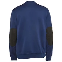 Pre-Owned Versace Men's Medusa Leather Trim Knit Crewneck Sweatshirt