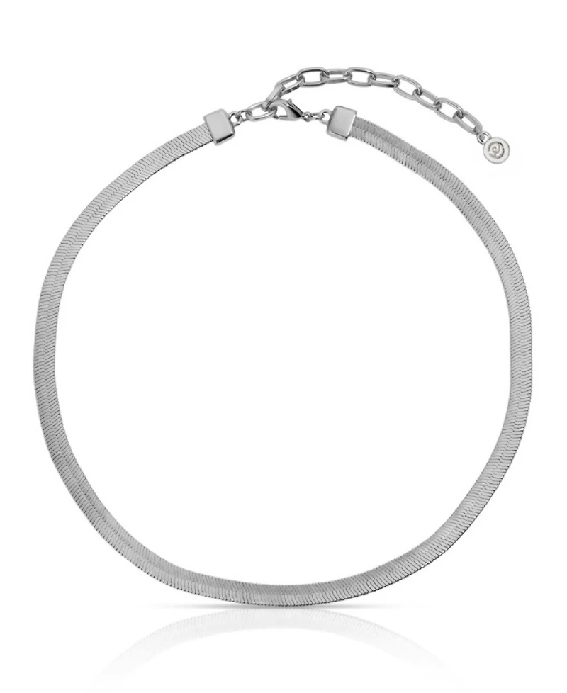 Ettika Brooklyn Flat Herringbone Chain Necklace