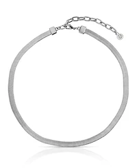 Ettika Brooklyn Flat Herringbone Chain Necklace