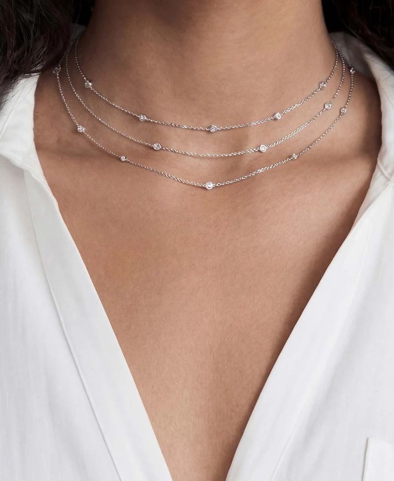 Ettika Crystal Dot Layered Necklace