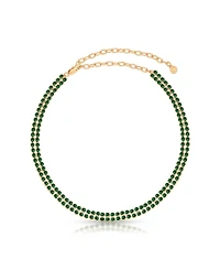 Ettika Two Rows of Crystal Sparkle Choker Necklace