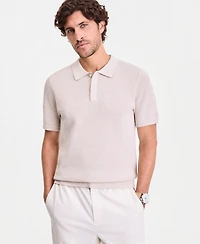 Alfani Men's Textured Polo Shirt, Exclusively at Macy's