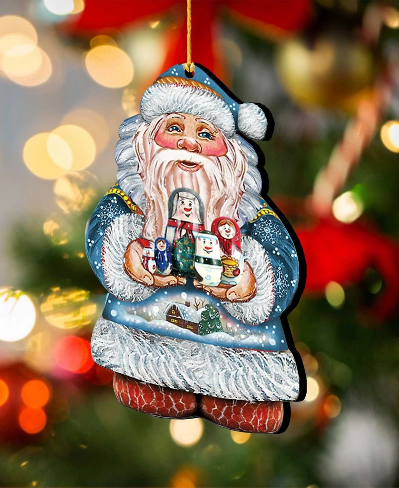 Designocracy Nesting Matreshka Holiday Ornaments, Set of 3