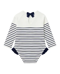 Sperry Baby Girls' Striped One-Piece Swimsuit, Hat and Sunglasses, 3-Piece Set