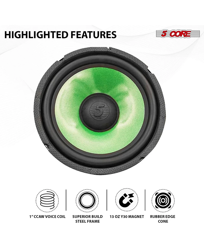 5 Core Deep Bass 8 Inch 900W 8 Ohm Pa/Dj Subwoofer Speaker Component