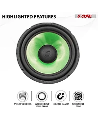 5 Core Deep Bass 8 Inch 900W 8 Ohm Pa/Dj Subwoofer Speaker Component