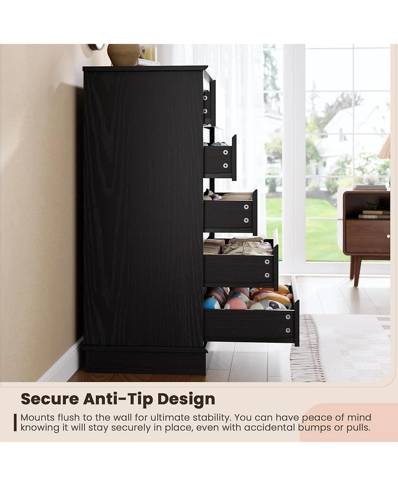 gaomon 5-Drawer Tall Dresser for Bedroom