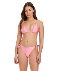 Red Carter Women's Spring Break Floral Classic V-Neck Bikini Top