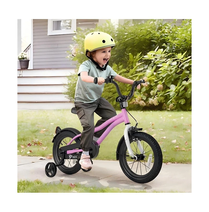Hongge Kids Bike 14 Inch Children Training Bicycle with 2 Brake for 3-5 Years Old