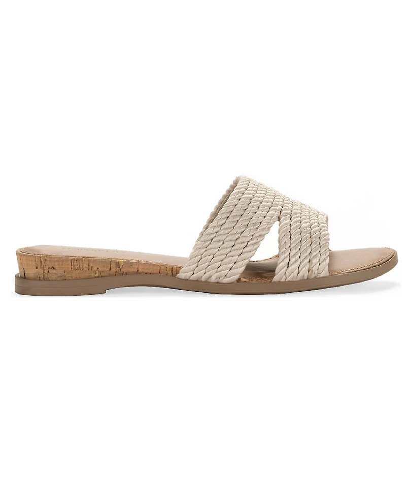 Style & Co Women's Everlyy Rope Slip-On Slide Sandals, Macy's Exclusive
