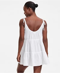 Lands' End Women's New Tiered Cover Up Mini Dress